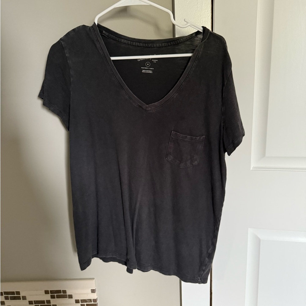 Target Charcoal V-Neck Short Sleeve Tee